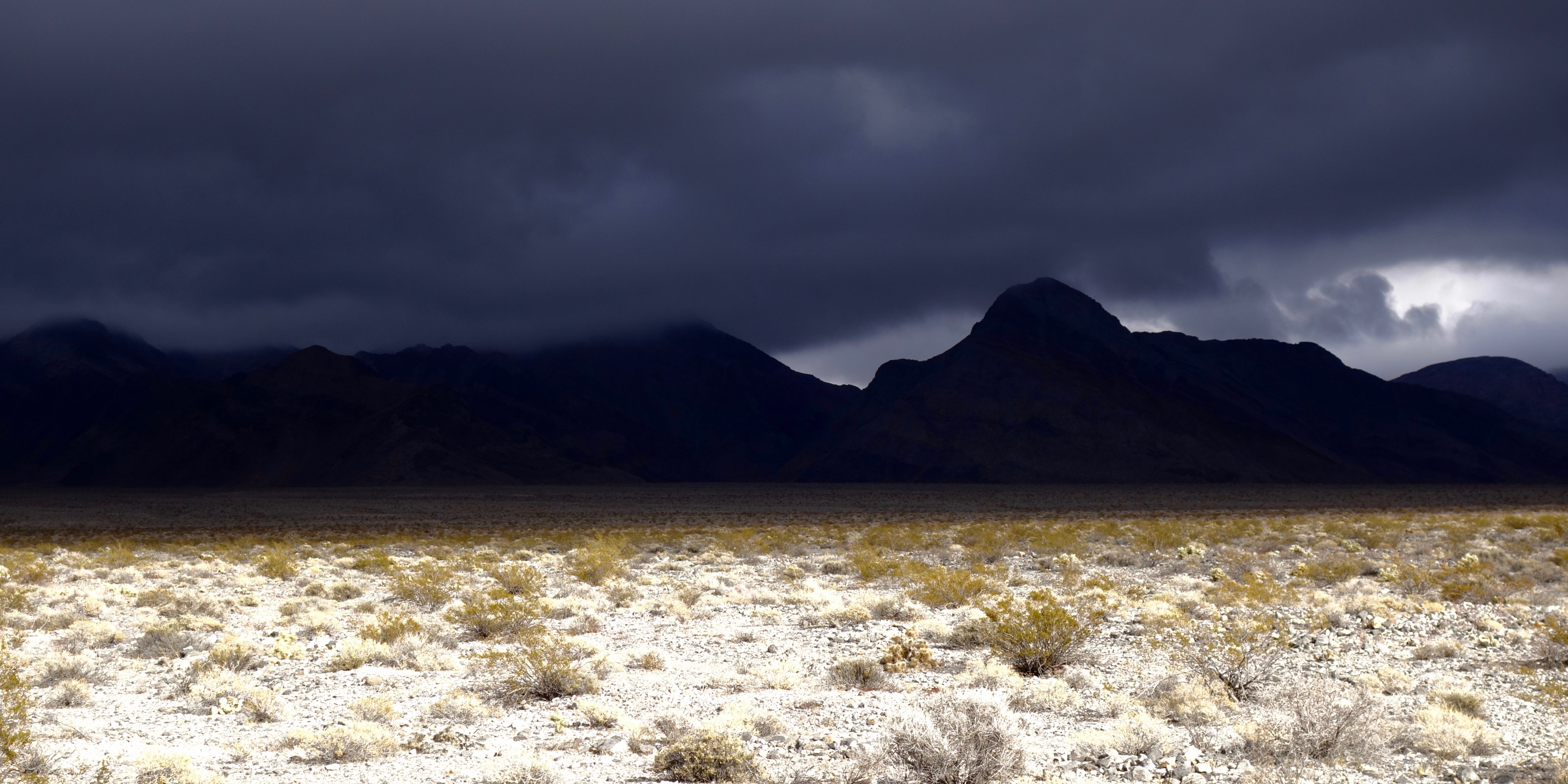 A thunderstorm in Death Valley